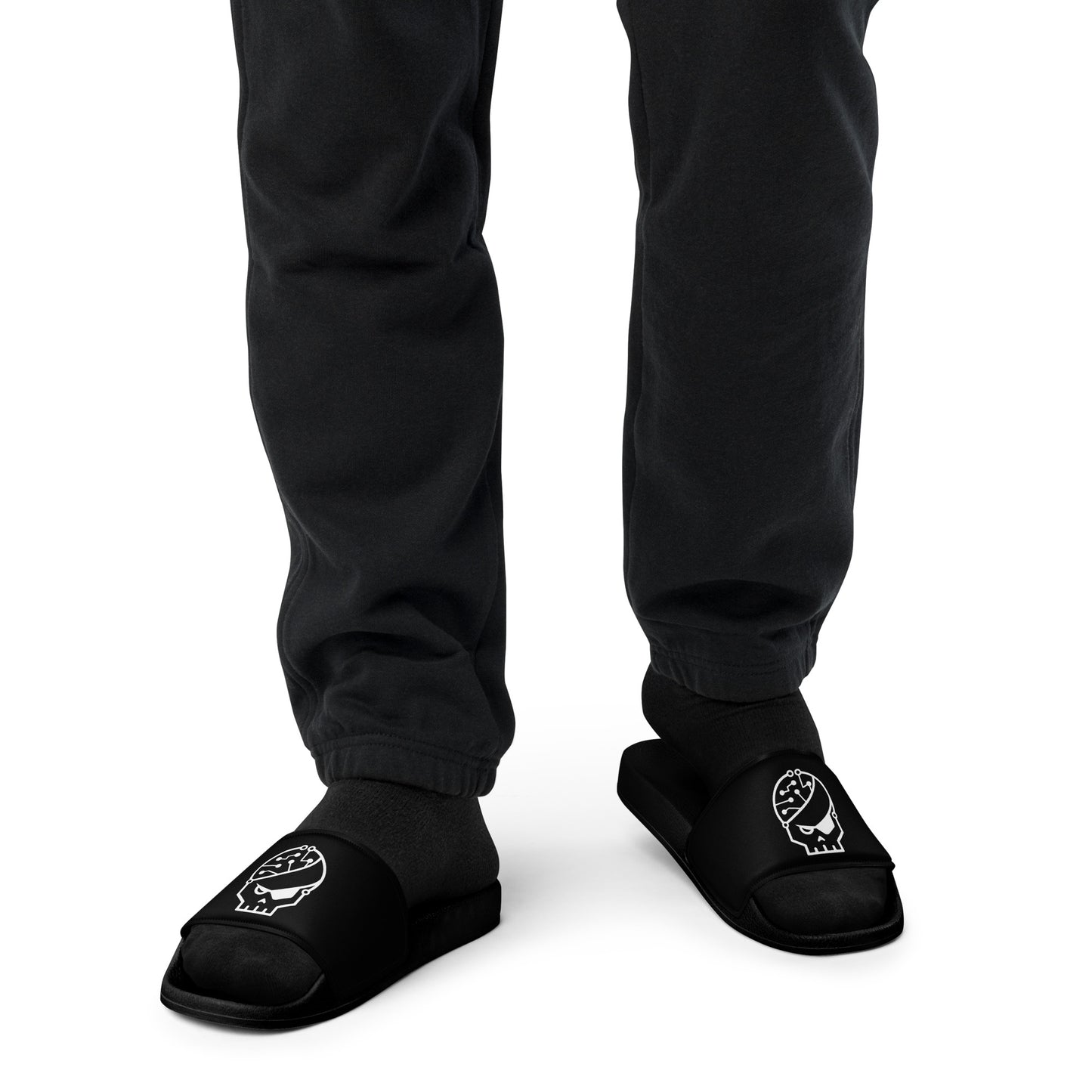 Claquettes noires pour homme