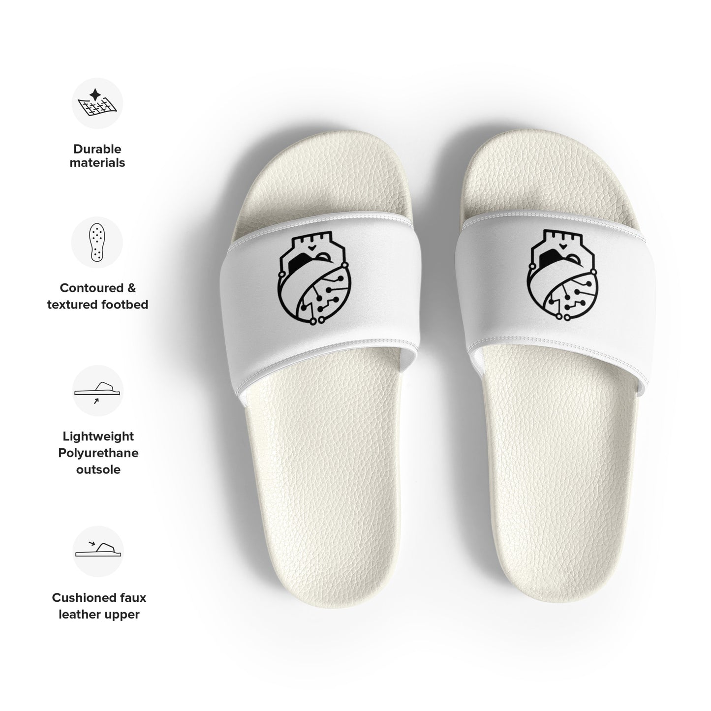 Claquettes blanches pour homme