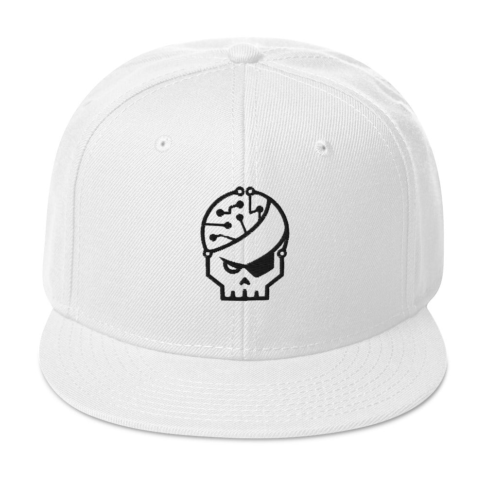 Casquette Snapback blanche brodée