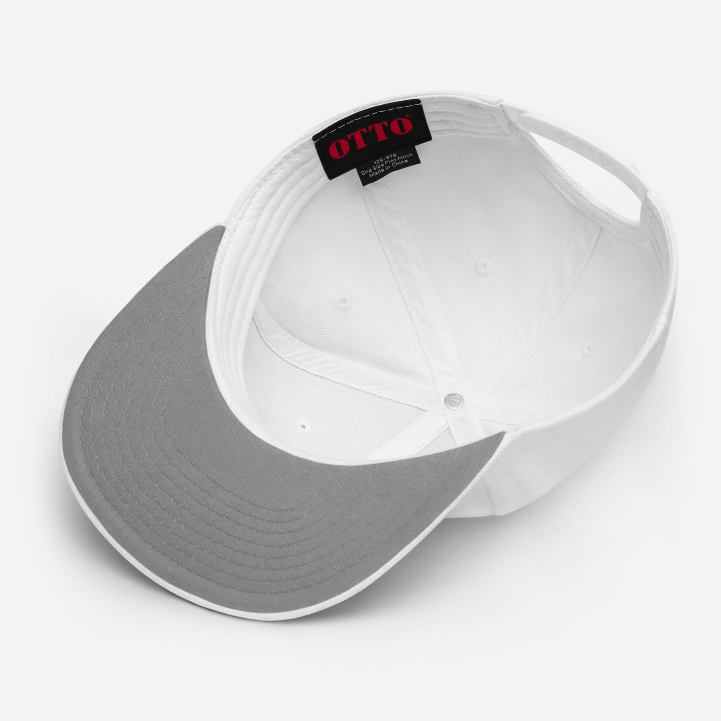 Casquette Snapback blanche brodée