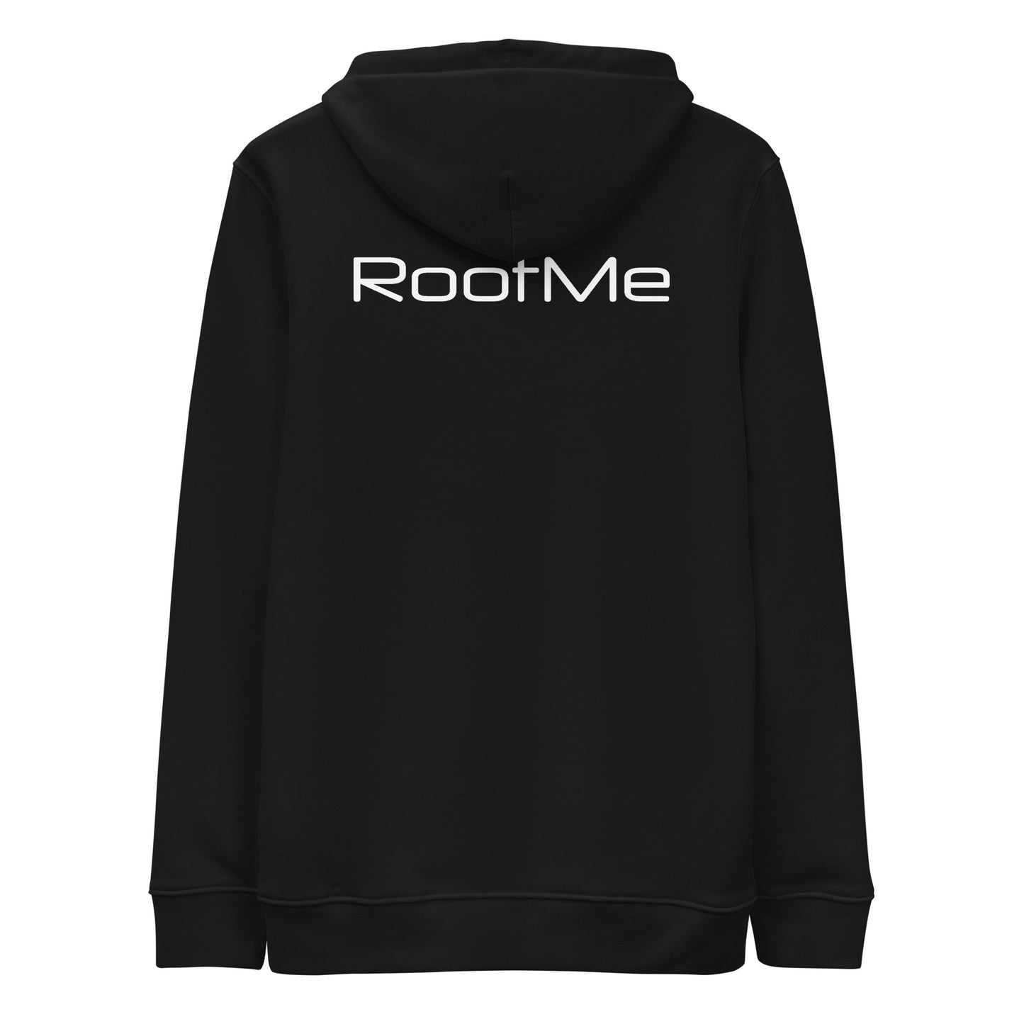 black organic cotton embroidered Hoodie - Style 2