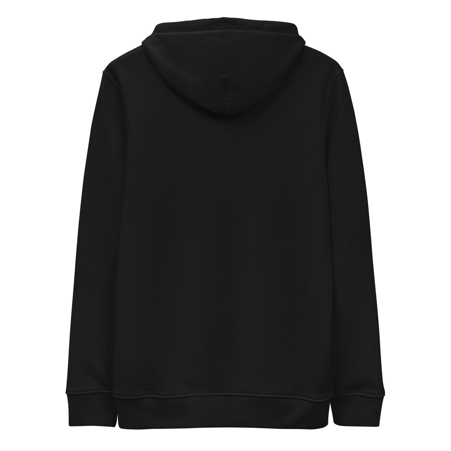 Sweat à capuche noir brodé en coton bio - Style 1