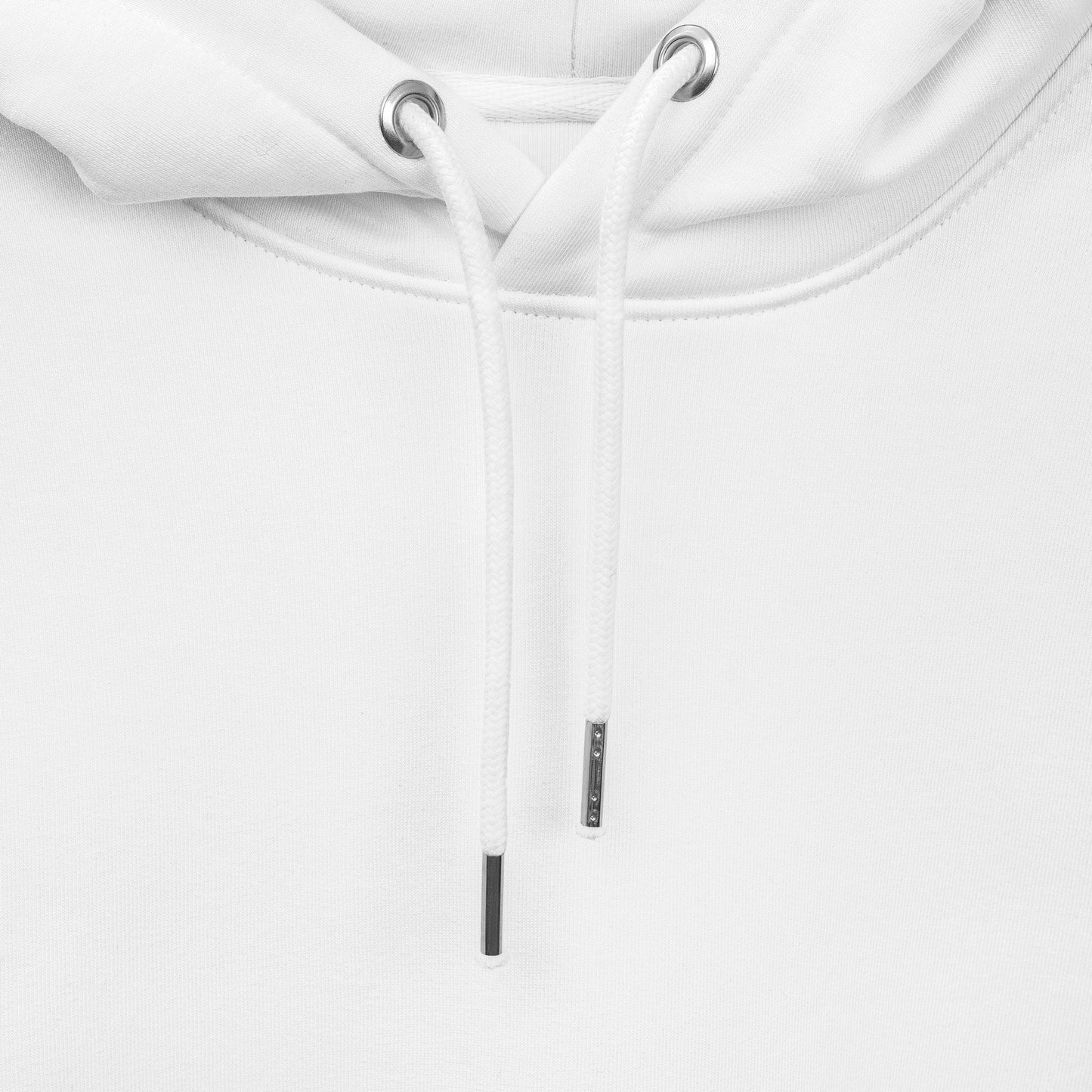 Sweat à capuche blanc brodé en coton bio -Style 2