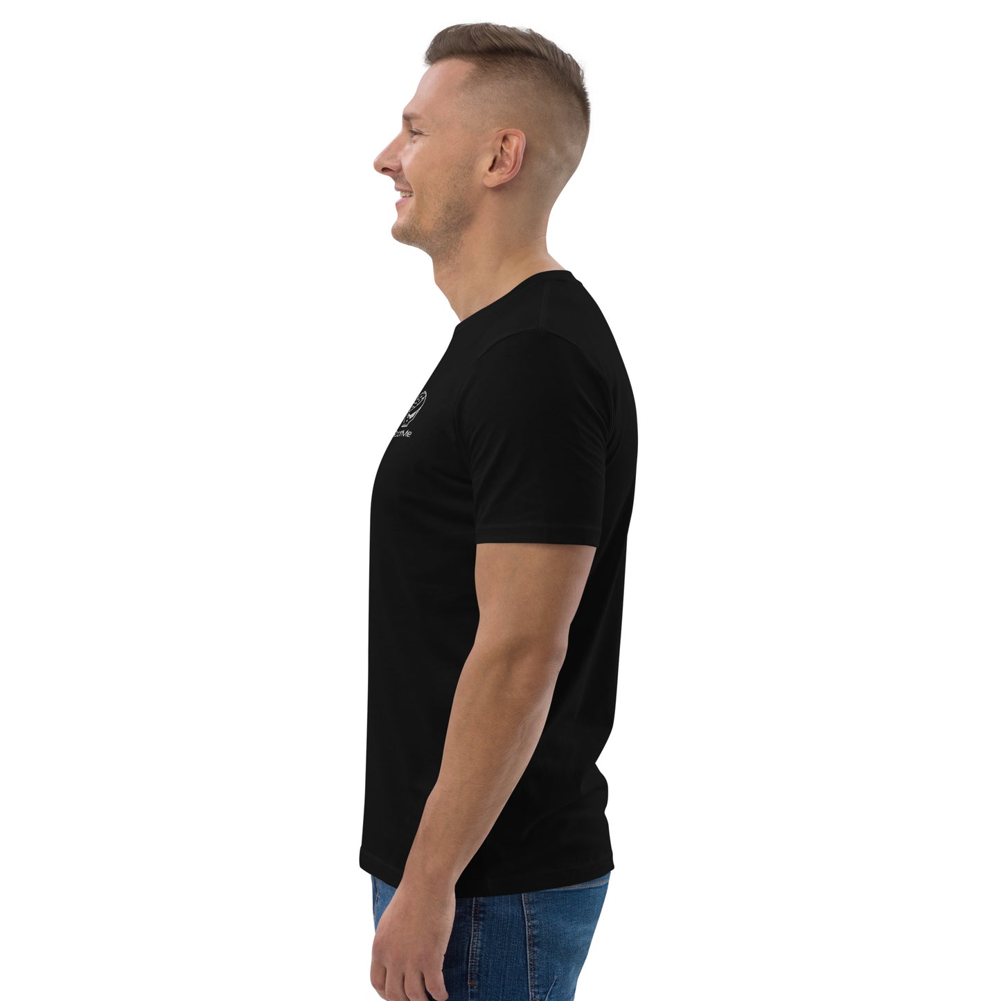 T-shirt noir brodé en coton bio