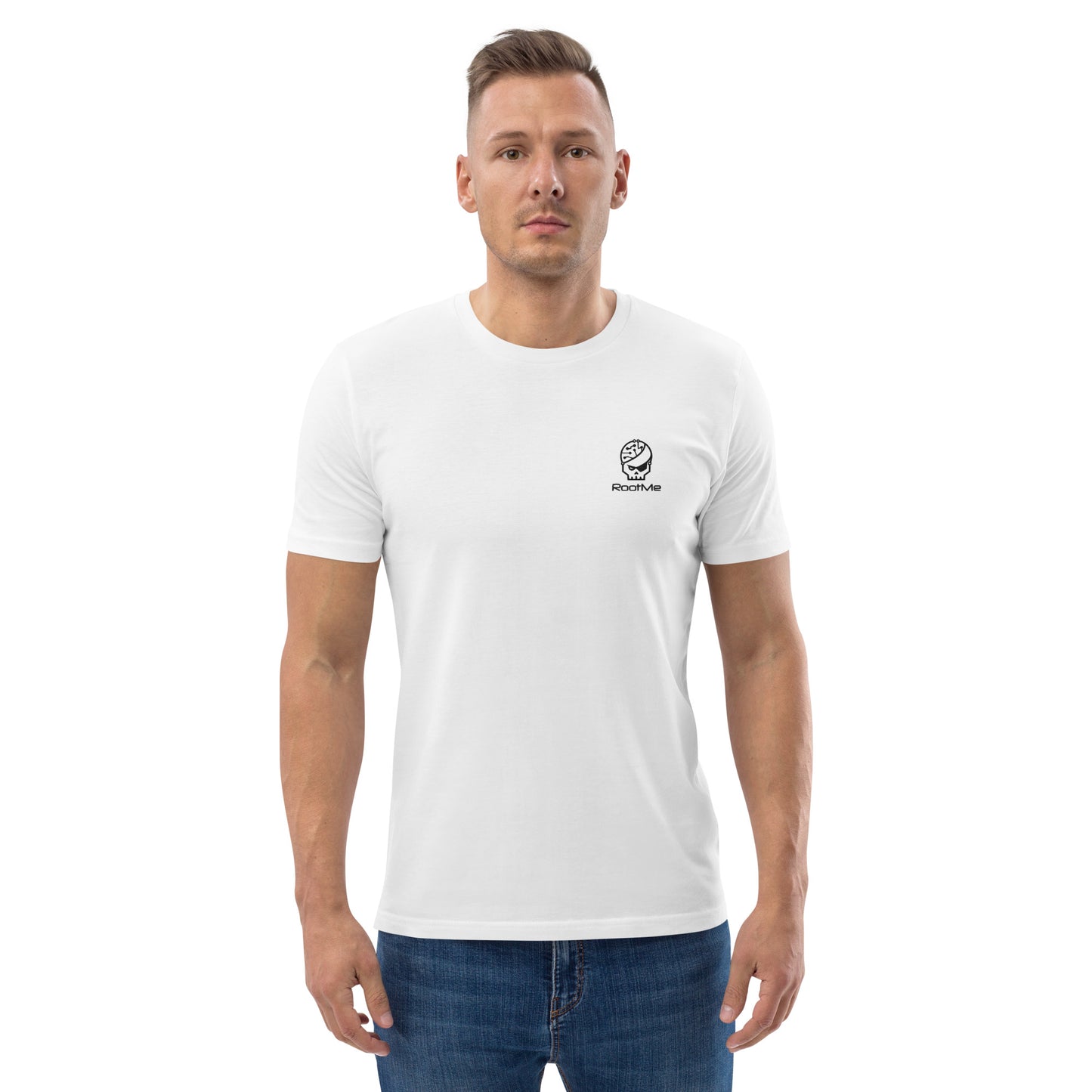 white organic cotton embroidered T-Shirt