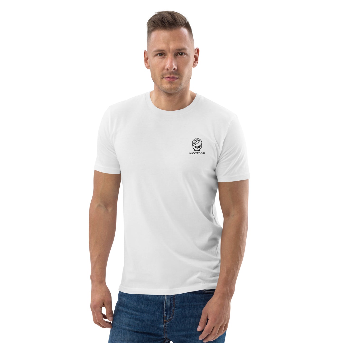 white organic cotton embroidered T-Shirt