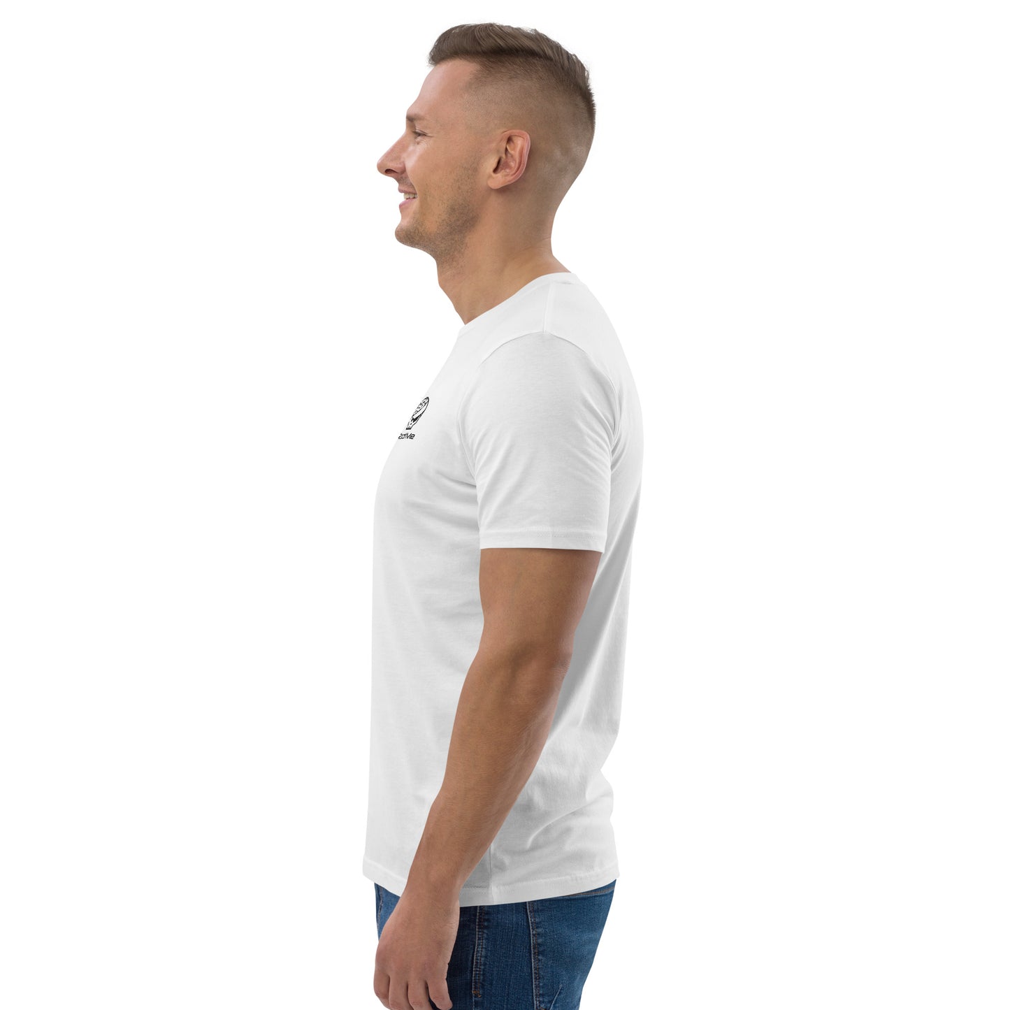 white organic cotton embroidered T-Shirt