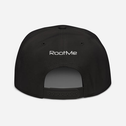 black embroidered Snapback Hat