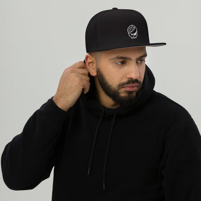 black embroidered Snapback Hat