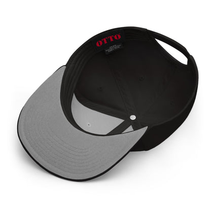 black embroidered Snapback Hat