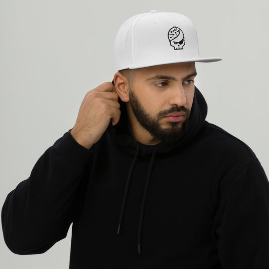 Casquette Snapback blanche brodée