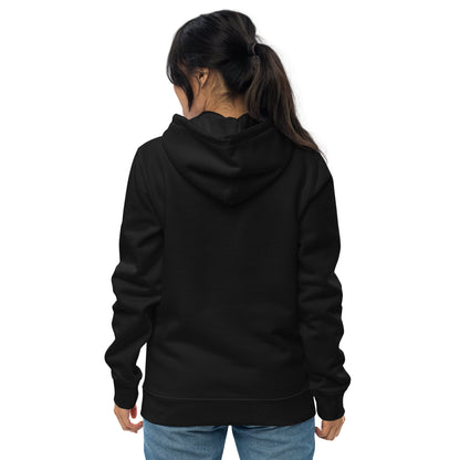 black organic cotton embroidered Hoodie - Style 1