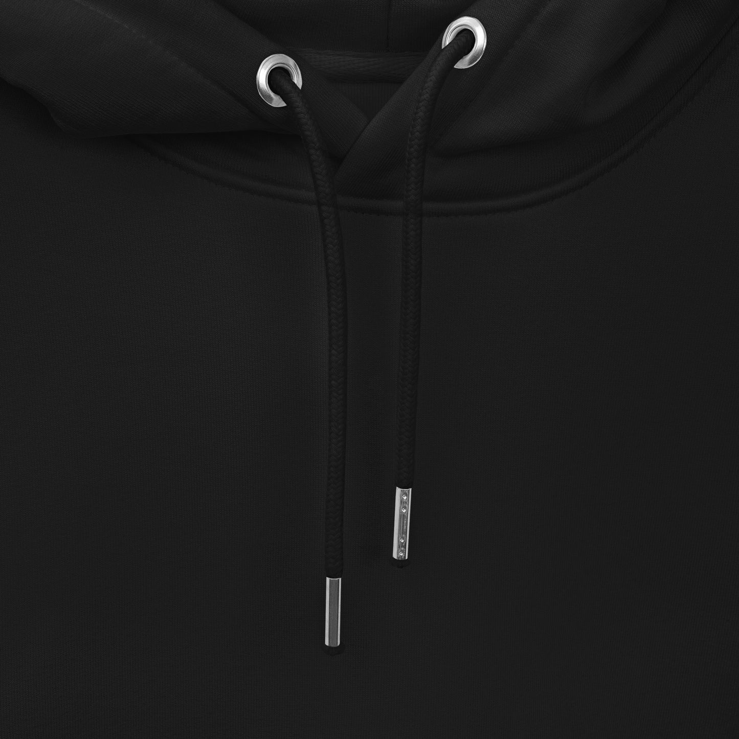 black organic cotton embroidered Hoodie - Style 1