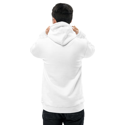 Sweat à capuche blanc brodé en coton bio - Style 1