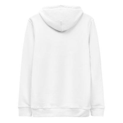 Sweat à capuche blanc brodé en coton bio - Style 1