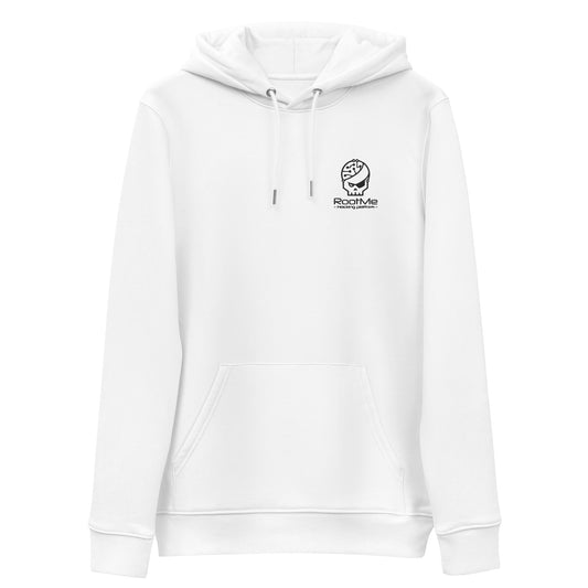 white organic cotton embroidered Hoodie - Style 1