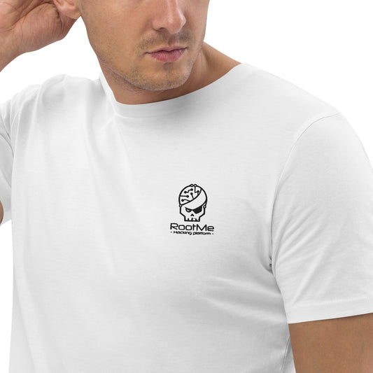 white organic cotton embroidered T-Shirt